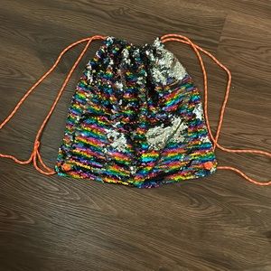 J. Crew Crewcuts Sequin Drawstring Tote Backpack